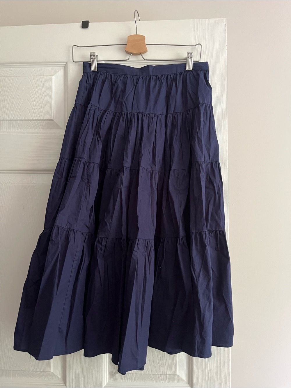 Michael Kors Navy Tiered Maxi Skirt